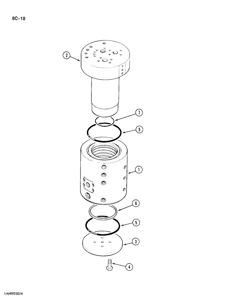 Схема запчастей Case 688 - (8C-18) - HYDRAULIC SWIVEL (08) - HYDRAULICS