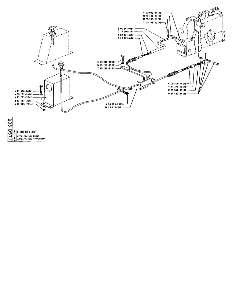 Схема запчастей Case 90BCL - (109) - ACCELERATION/SHUT-DOWN (01) - ENGINE