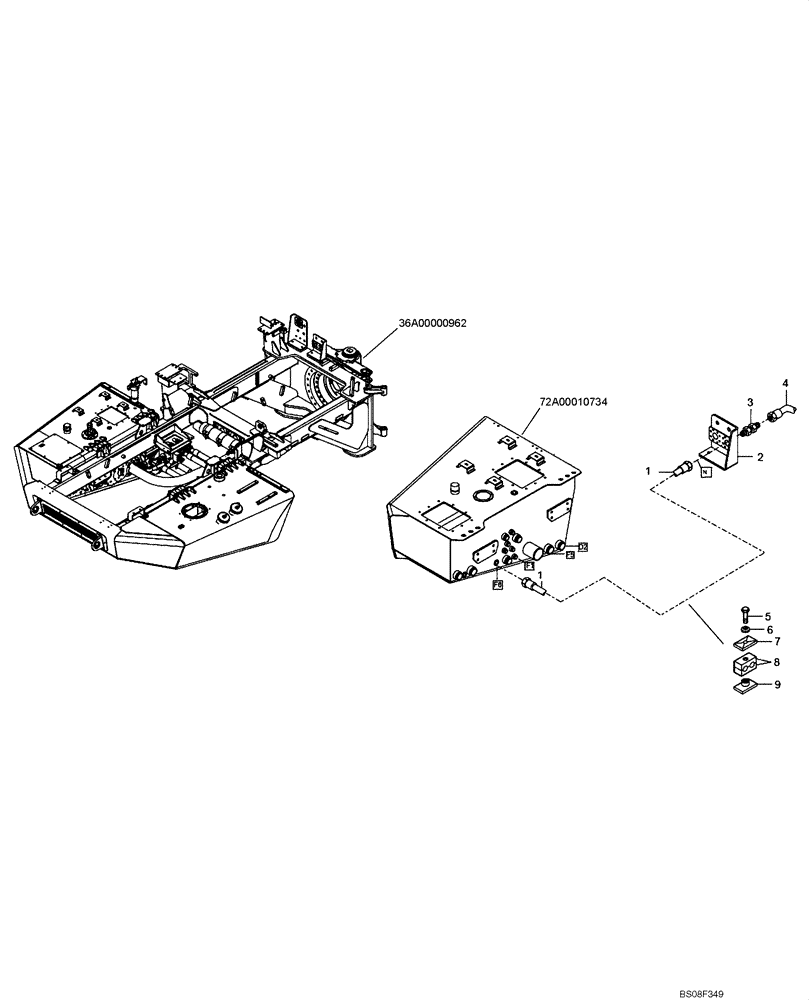 Схема запчастей Case 330B - (47A02002101[001]) - HYDRAULIC BRAKE CIRCUIT, WET (87498879) (09) - Implement / Hydraulics / Frame / Brakes