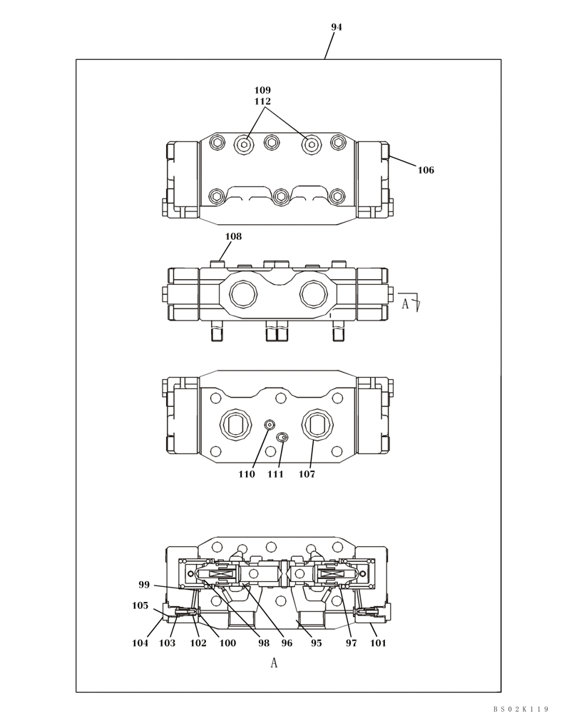 Схема запчастей Case CX330 - (06-04C) - MOTOR ASSY - TRACK DRIVE, P.I.N. DAC0733142 - (06) - POWER TRAIN