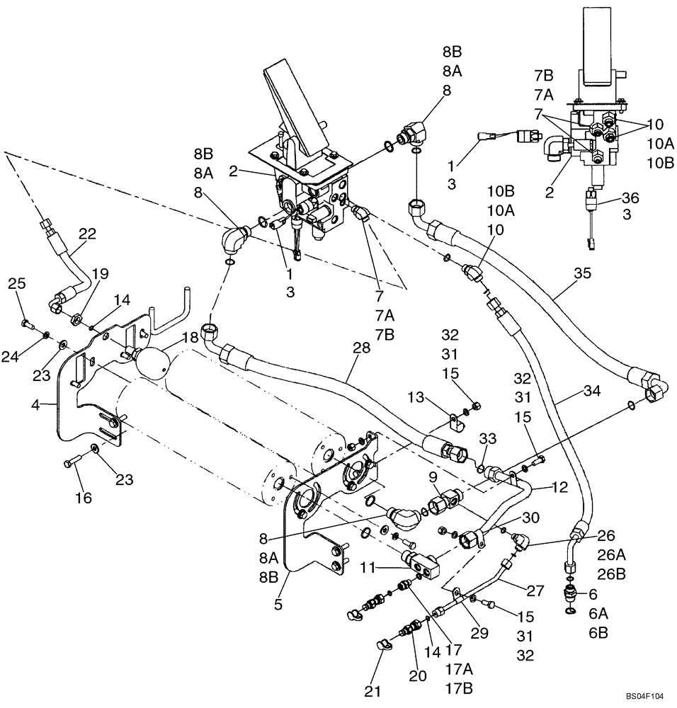 Схема запчастей Case 621D - (07-05B) - HYDRAULICS - BRAKE, MAIN - IF USED (07) - BRAKES