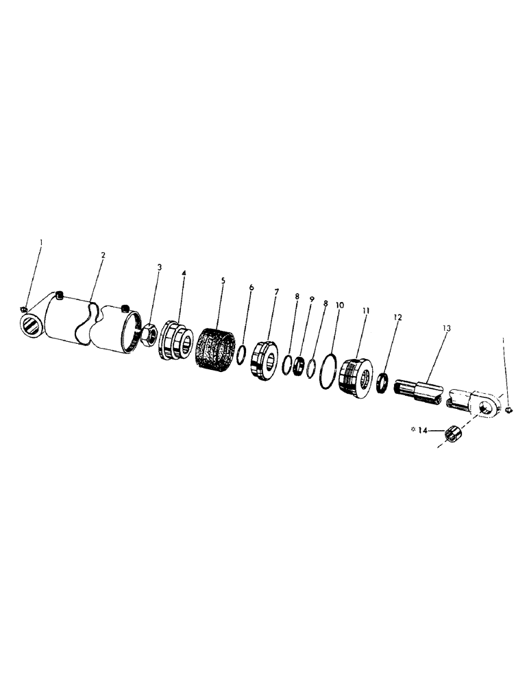 Схема запчастей Case 30YM - (075) - WRIST-O-TWIST CYLINDER, (4 ID X 6.45 STROKE) (07) - HYDRAULIC SYSTEM