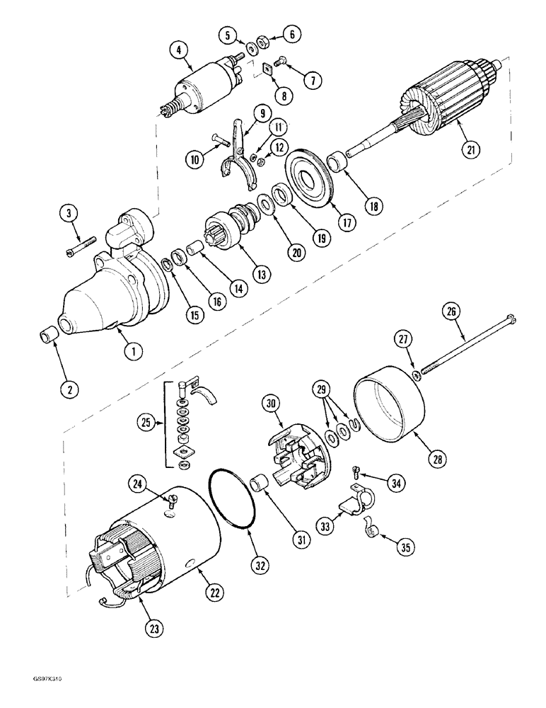 Схема запчастей Case 170C - (4-06) - STARTER (04) - ELECTRICAL SYSTEMS