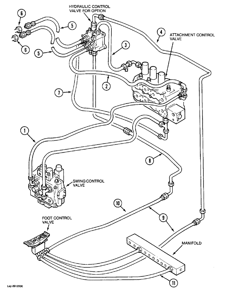 Схема запчастей Case 1088 - (1-22) - PICTORIAL INDEX, OPTIONAL HYDRAULIC CIRCUIT (00) - PICTORIAL INDEX