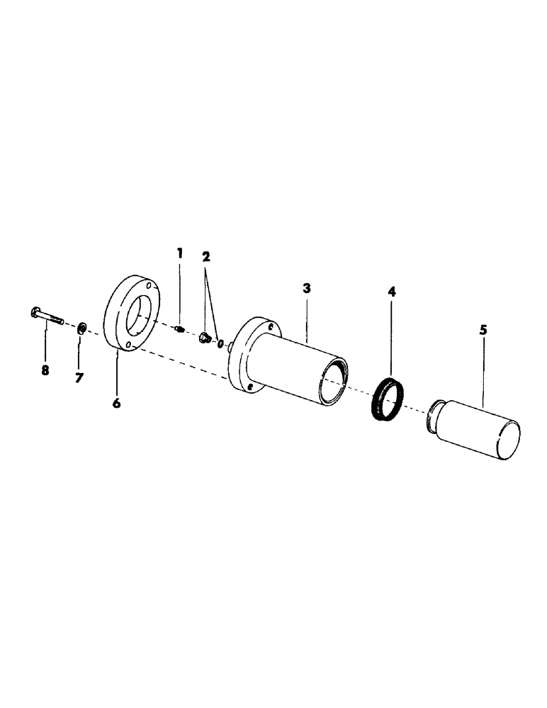 Схема запчастей Case 50 - (020) - TRACK ADJUSTMENT CYLINDER (48) - TRACKS & TRACK SUSPENSION