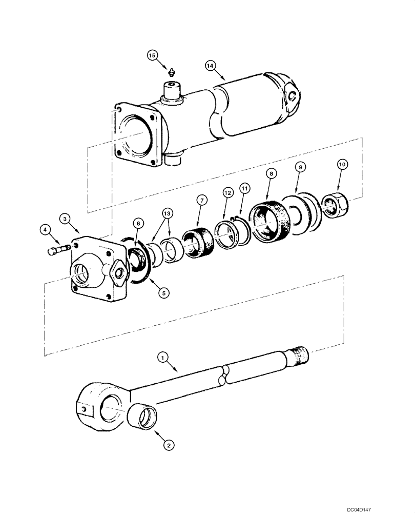 Схема запчастей Case 885 - (08.59[00]) - CYLINDER - RIPPER (08) - HYDRAULICS