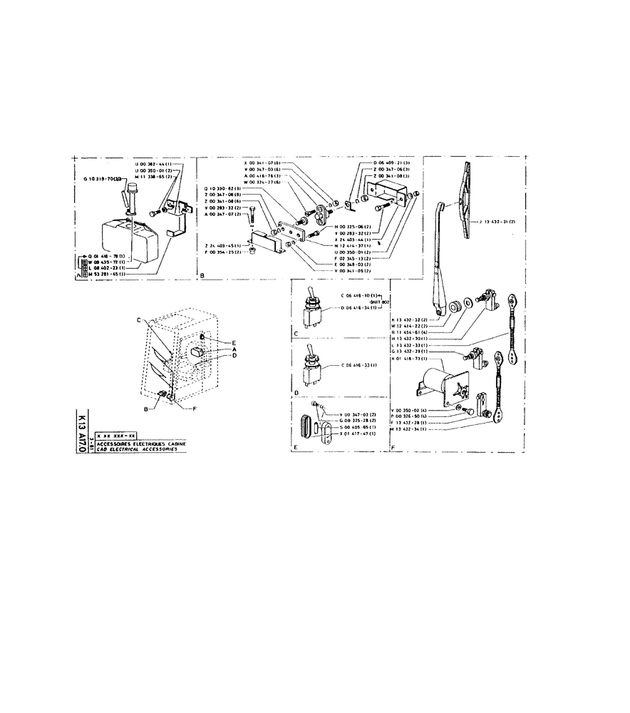 Схема запчастей Case 160CKS - (242) - CAB ELECTRICAL ACCESSORIES (06) - ELECTRICAL SYSTEMS