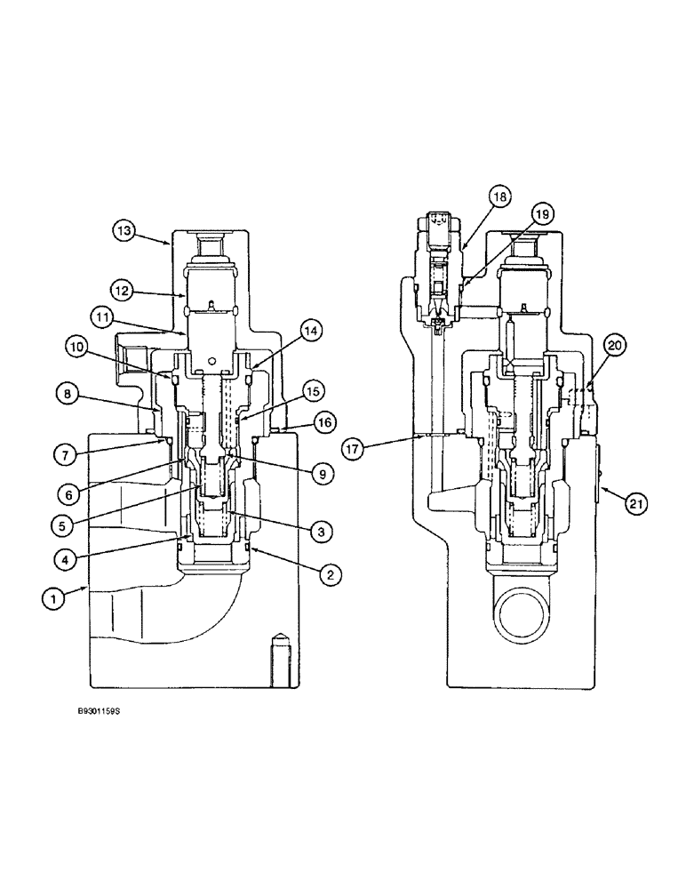 Схема запчастей Case 9010 - (8-70) - 153249A1 ANTI-DRIFT VALVE ASSEMBLY (08) - HYDRAULICS