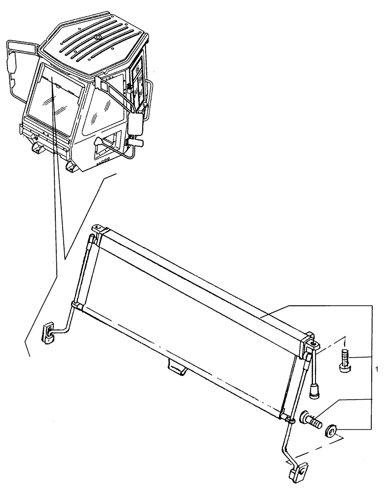 Схема запчастей Case 325 - (5.652[24]) - ROPS CAB - SUN SHIELD (10) - Cab/Cowlings