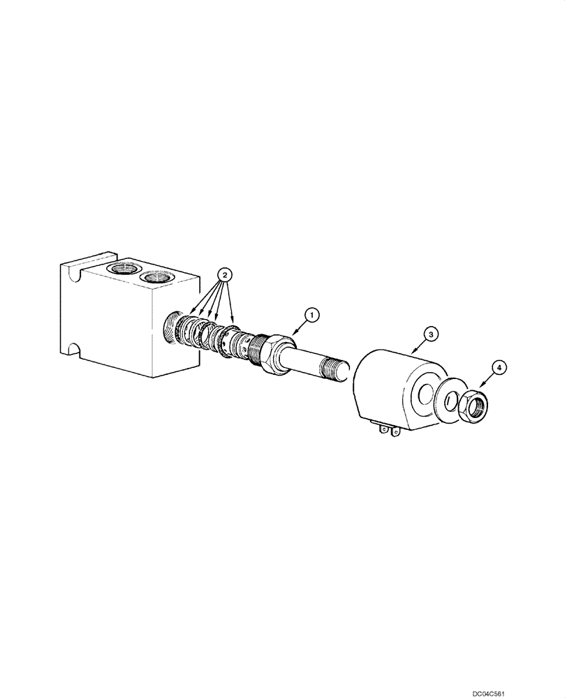 Схема запчастей Case 845 - (08.64[00]) - SADDLE LOCK - SOLENOID VALVE (08) - HYDRAULICS