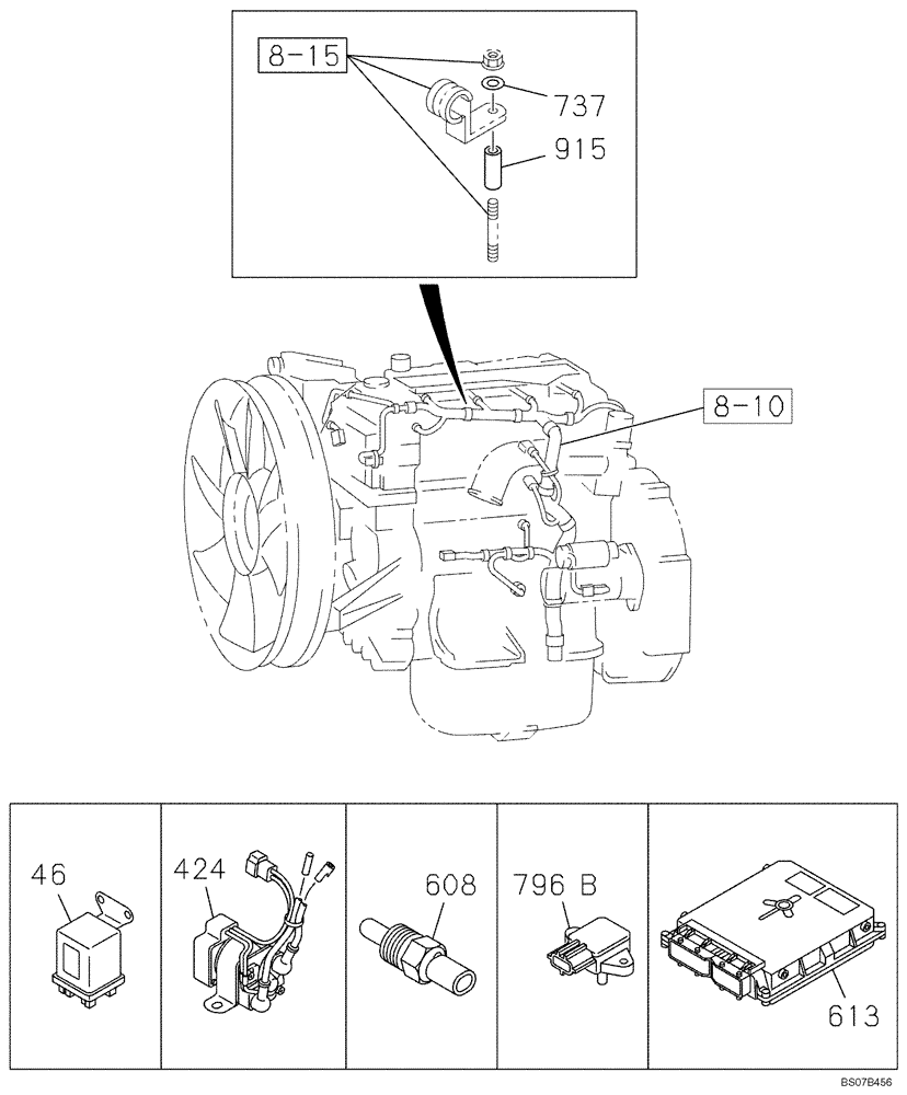 Схема запчастей Case CX160B - (04-02) - ELECTRICAL ACCESSORIES - ENGINE (04) - ELECTRICAL SYSTEMS