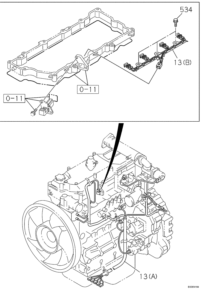 Схема запчастей Case CX210BNLC - (04-03) - ELECTRICAL ACCESSORIES - ENGINE (04) - ELECTRICAL SYSTEMS