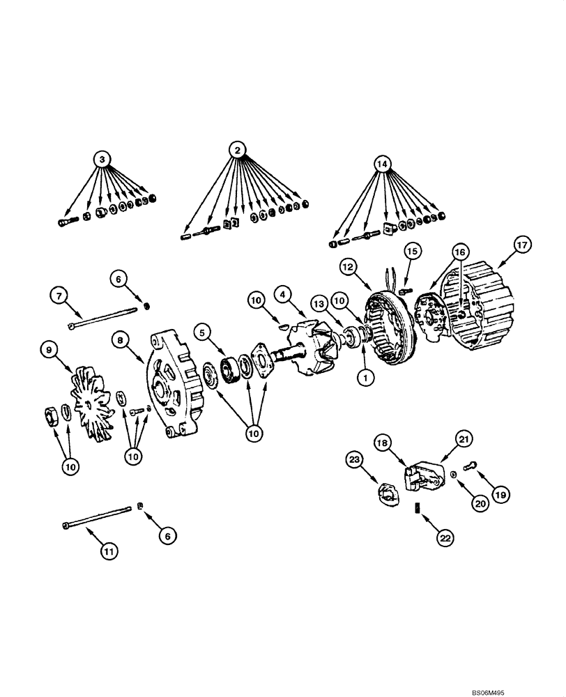 Схема запчастей Case 845 - (04.03[00]) - ALTERNATOR 45A - COMPONENTS (04) - ELECTRICAL SYSTEMS