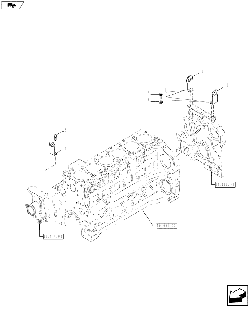 Схема запчастей Case F4DFE613F A002 - (10.012.04) - HOOKS - ENGINE (2853797) (10) - ENGINE