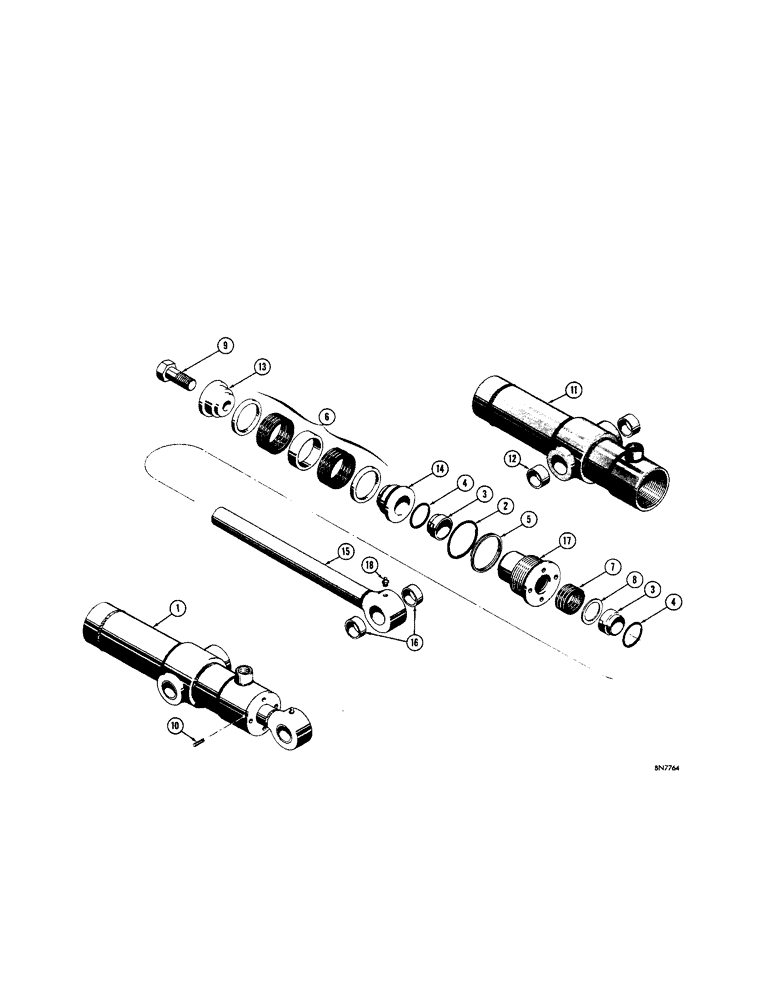 Схема запчастей Case 310F - (224[1]) - 4025AA PULL BEHIND COUPLING - MALE (07) - HYDRAULIC SYSTEM