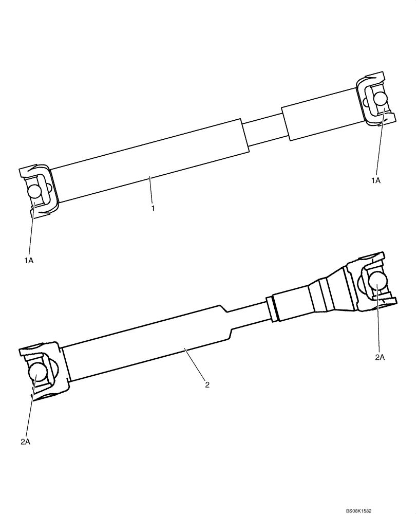 Схема запчастей Case 721E - (06-52) - DRIVE SHAFT, CENTER (06) - POWER TRAIN