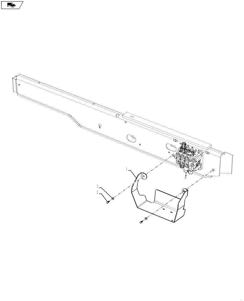 Схема запчастей Case 590SN - (35.724.08) - VALVE - LOADER CONTROL, GUARD (35) - HYDRAULIC SYSTEMS