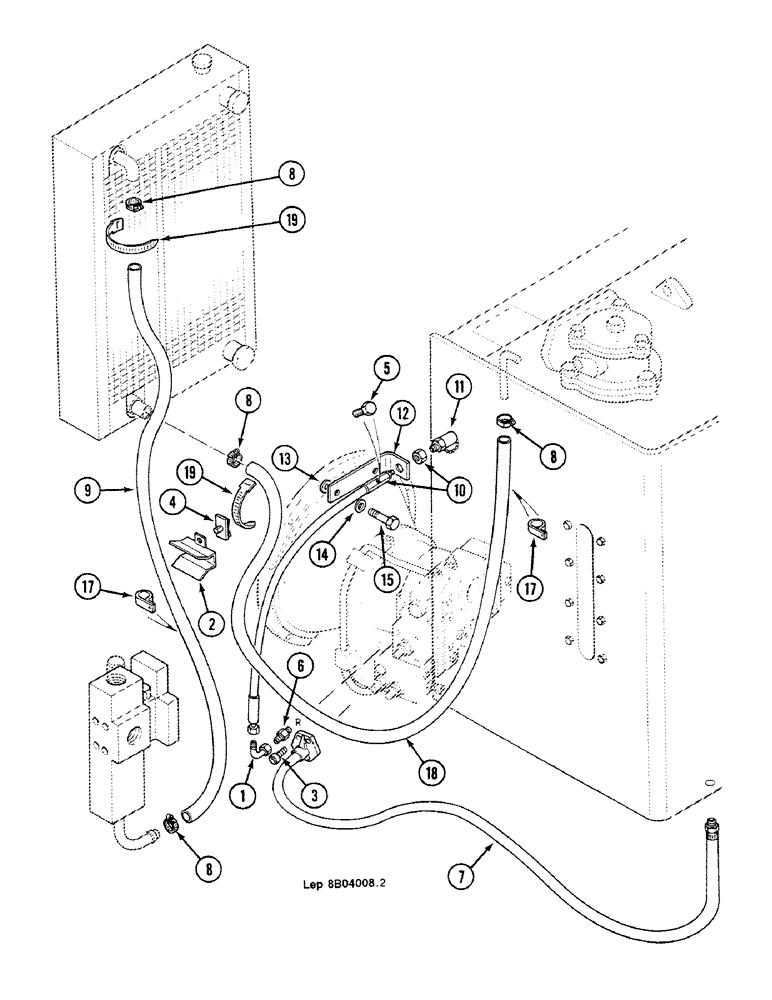 Схема запчастей Case 688C - (8B-16) - ENGINE MODULE HYDRAULIC CIRCUIT, (11103-) (07) - HYDRAULIC SYSTEM