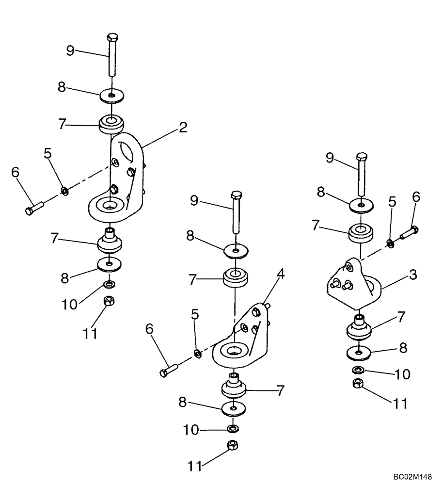 Схема запчастей Case 721E - (02-01) - MOUNTING, ENGINE (02) - ENGINE