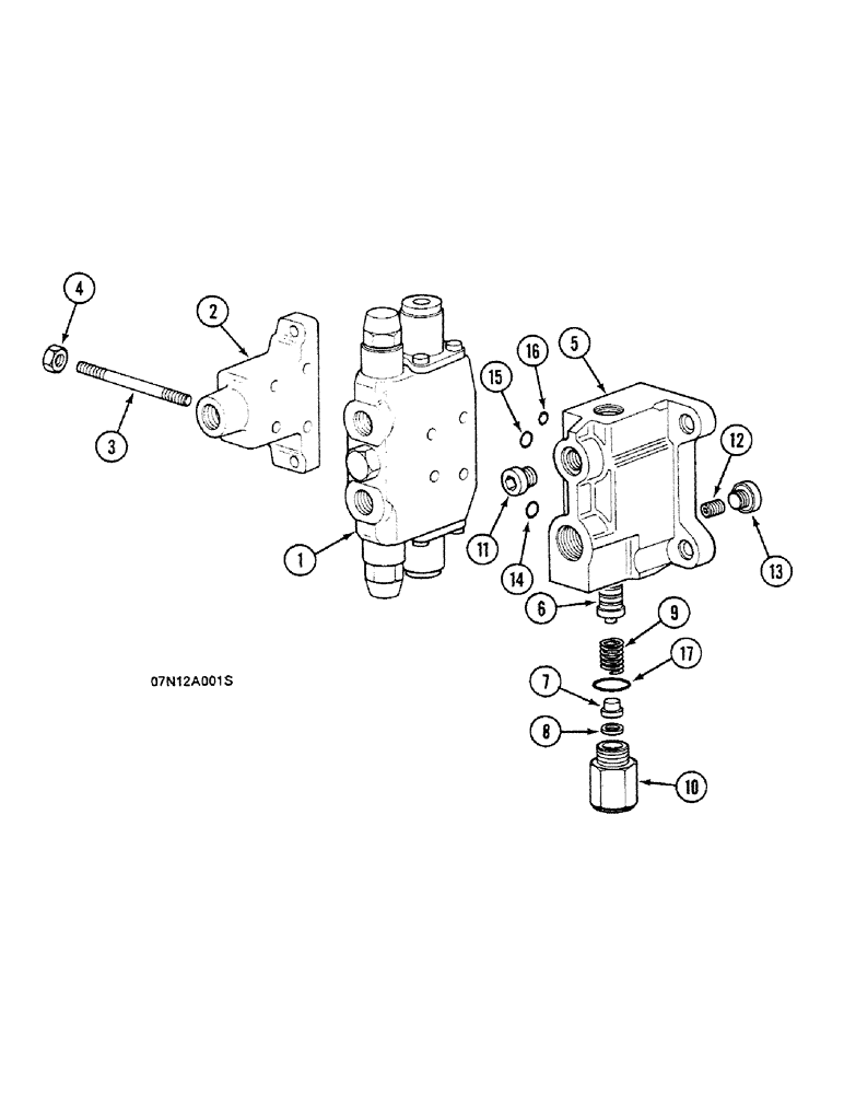 Схема запчастей Case 688C - (8F-26) - CONTROL VALVE FOR OPTION 1 STAGE (07) - HYDRAULIC SYSTEM