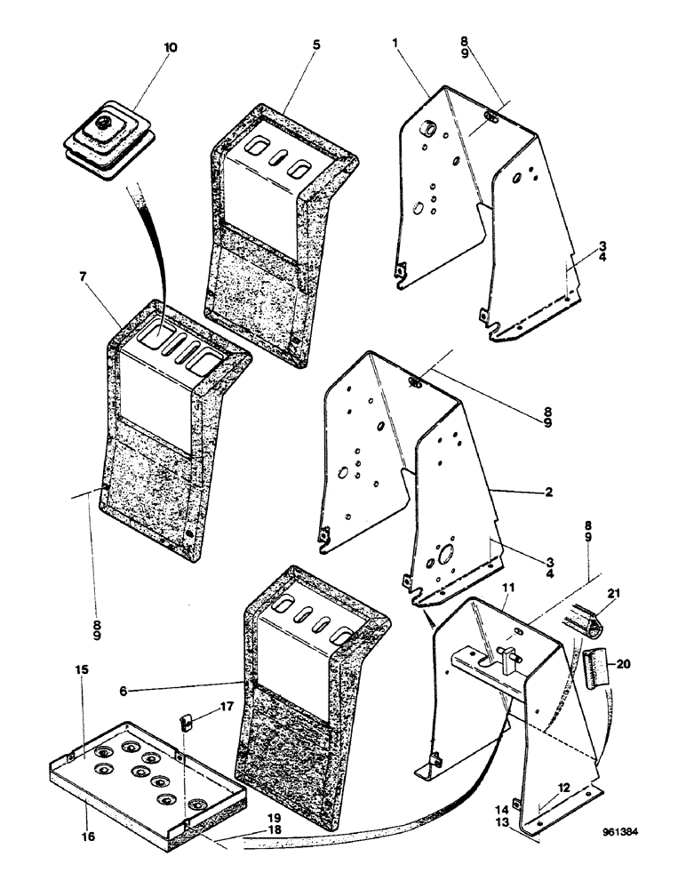 Схема запчастей Case 580G - (352) - BACKHOE - CONTROL TOWER (09) - CHASSIS/ATTACHMENTS