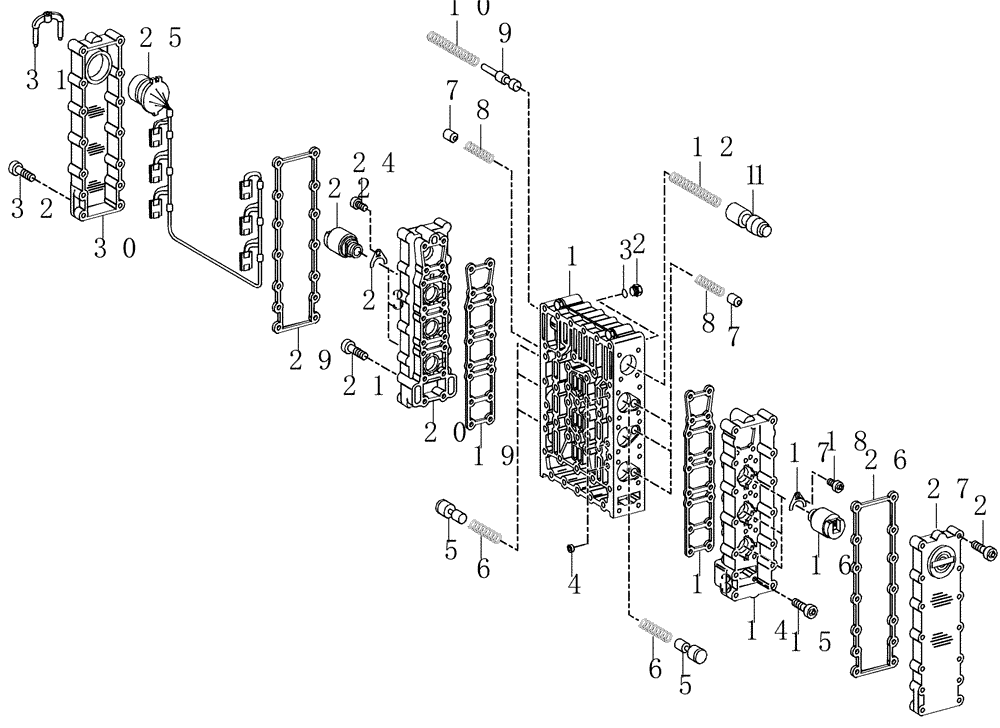 Схема запчастей Case 325 - (1.211/1[19]) - TRANSMISSION - COMPONENTS (03) - Converter / Transmission