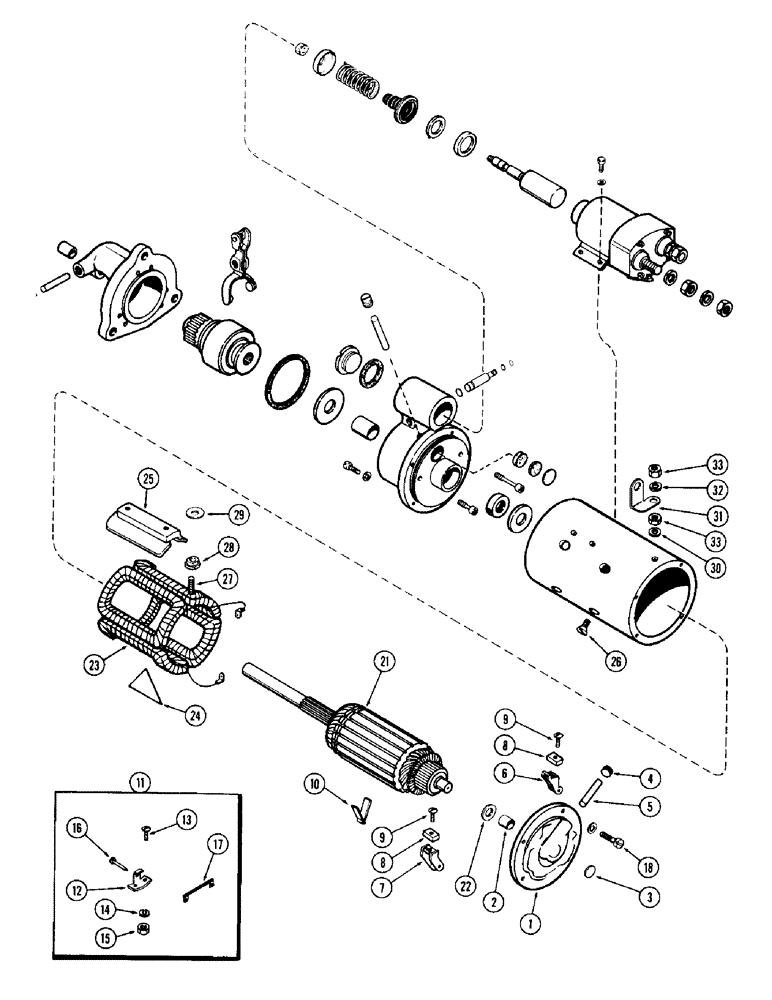 Схема запчастей Case 780 - (126) - A15485 STARTER (04) - ELECTRICAL SYSTEMS