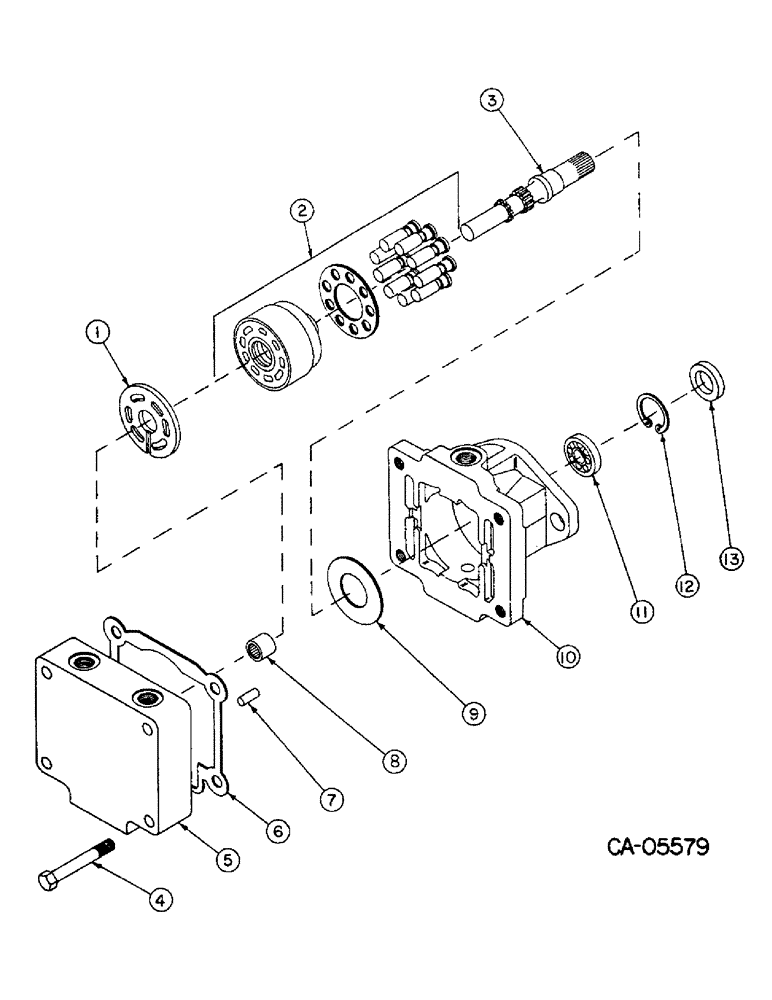 Схема запчастей Case 4130 - (10-14) - HYDRAULICS, HYDROSTATIC MOTOR ASSY (07) - HYDRAULICS