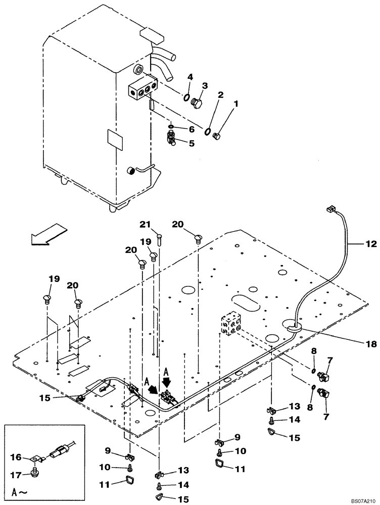 Схема запчастей Case CX160B - (08-48) - PLUG (08) - HYDRAULICS