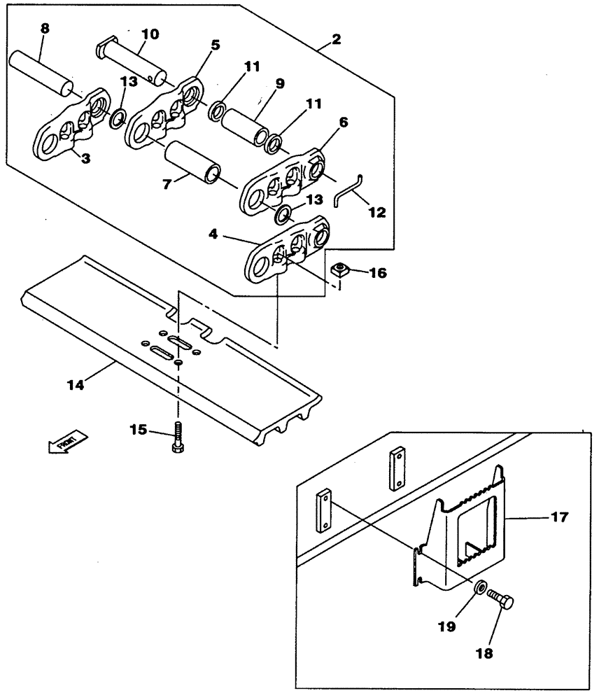 Схема запчастей Case CX470C - (05-006-01[01]) - TRACK - 600 MM - FOOTSTEP - UNDERCARRIAGE RETRACTABLE (04) - UNDERCARRIAGE