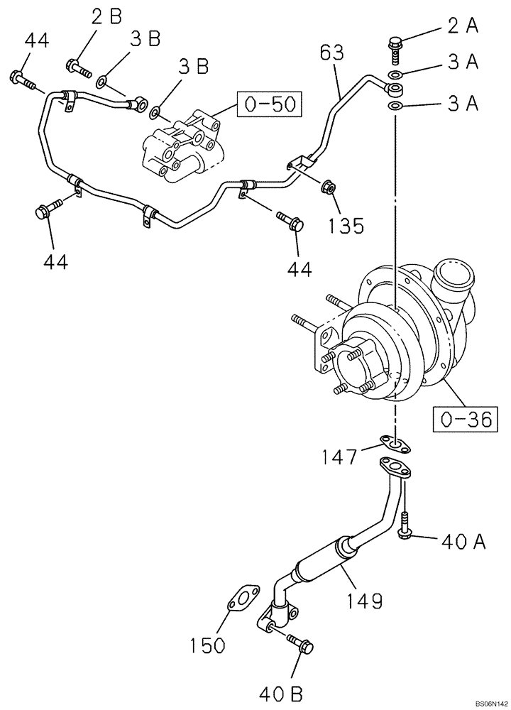 Схема запчастей Case CX290B - (02-33) - OIL CIRCUIT (02) - ENGINE