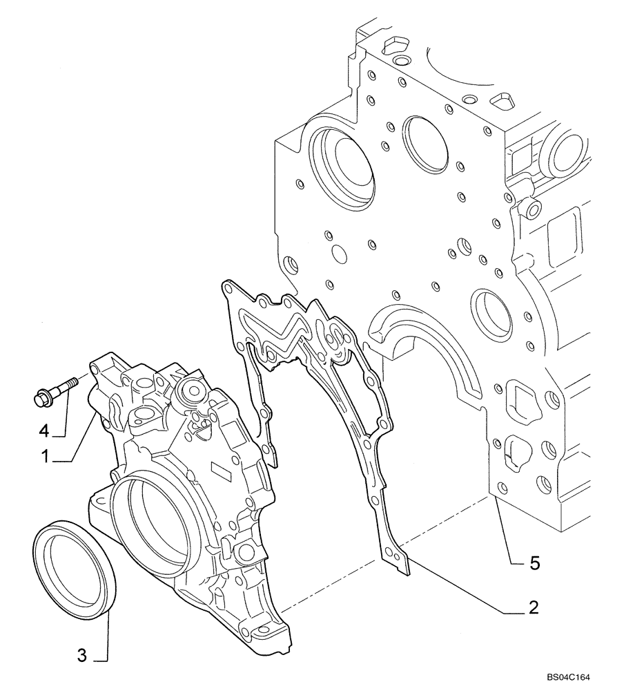 Схема запчастей Case 435 - (02-27) - OIL PUMP - ENGINE (02) - ENGINE