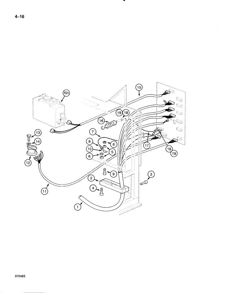 Схема запчастей Case 888 - (4-016) - INSTRUMENT PANEL ELECTRICAL HARNESS, P.I.N. FROM 74163 TO 74230, 74232, 74235 TO 74240 (04) - ELECTRICAL SYSTEMS