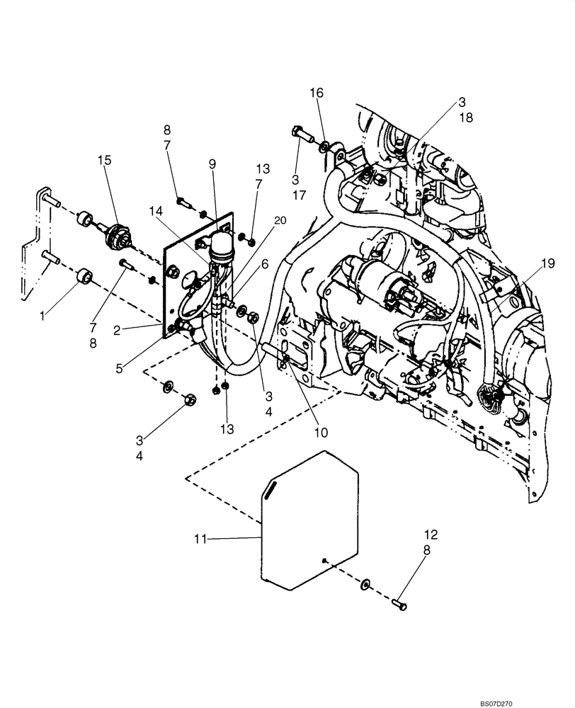 Схема запчастей Case 521D - (04-18A) - HARNESS, REAR - RELAY PANEL - IF USED (04) - ELECTRICAL SYSTEMS