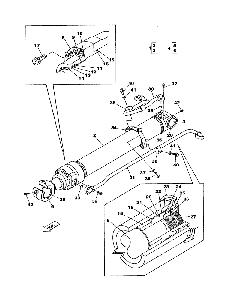 Схема запчастей Case CX350 - (08-215-00[01]) - BUCKET CYLINDER (08) - HYDRAULICS