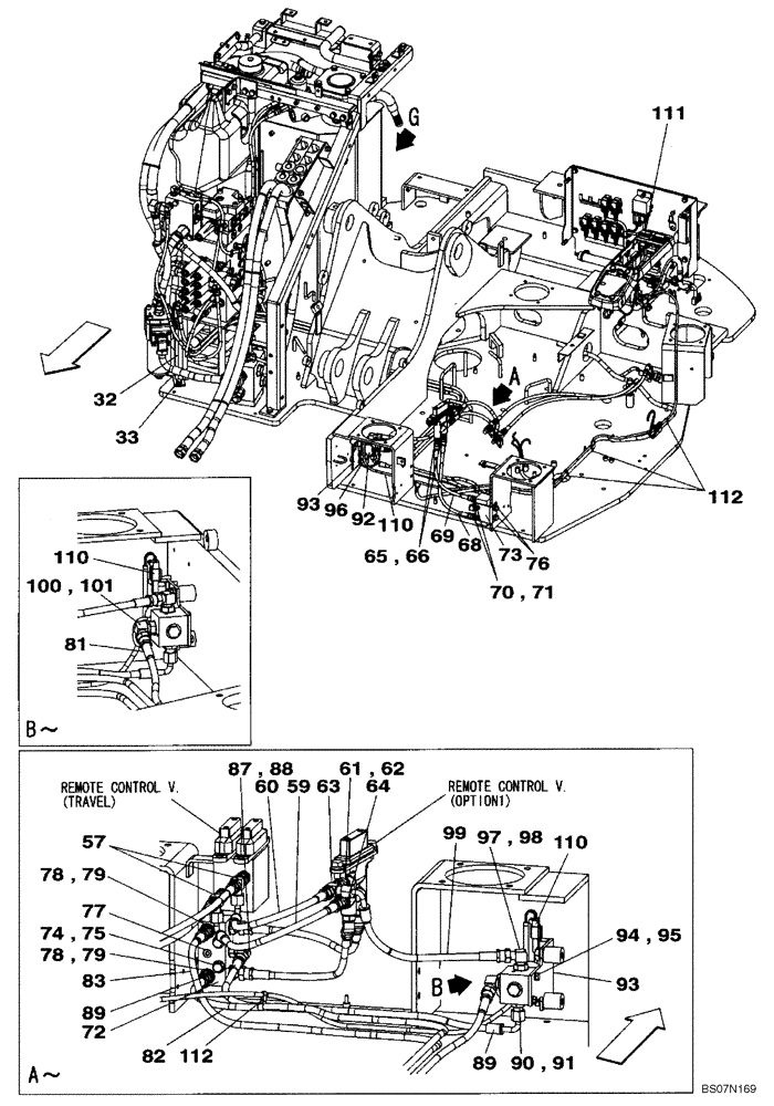 Схема запчастей Case CX75SR - (08-61) - HYDRAULICS, AUXILIARY - MULTI-PURPOSE + 3 WAY VALVE (08) - HYDRAULICS