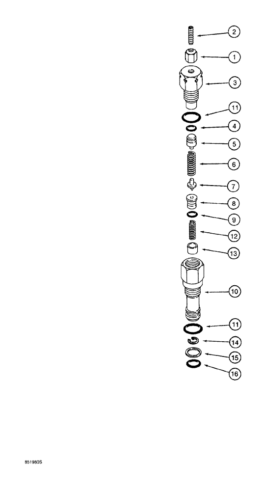 Схема запчастей Case 760 - (08-038) - ATTACHMENT CONTROL VALVE, RELIEF VALVE - N13457 (35) - HYDRAULIC SYSTEMS