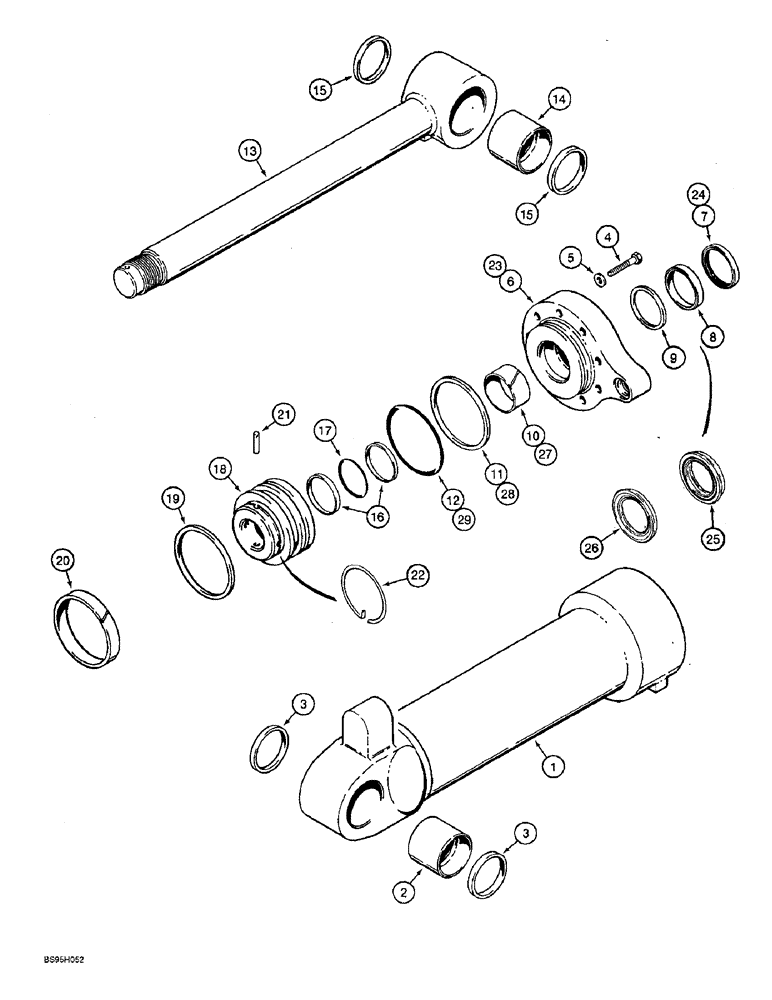 Схема запчастей Case 821B - (8-48) - BUCKET CYLINDER (08) - HYDRAULICS