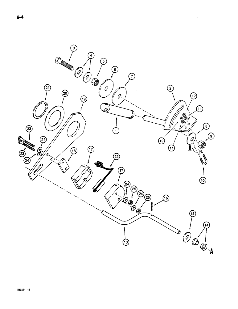 Схема запчастей Case W14C - (9-04) - LOADER BUCKET HEIGHT CONTROL (09) - CHASSIS/ATTACHMENTS