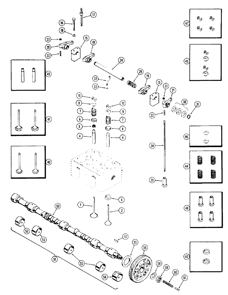 Схема запчастей Case W8C - (034) - VALVE MECHANISM AND CAMSHAFT, (377) SPARK IGNITION ENGINE (02) - ENGINE