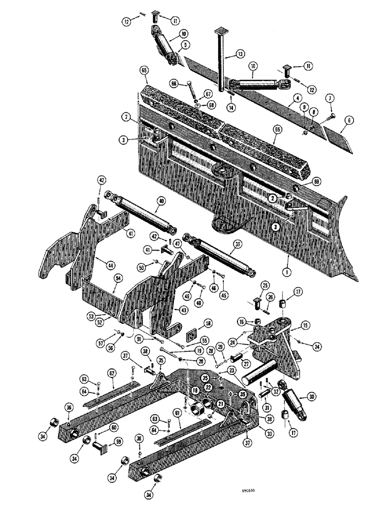 Схема запчастей Case 310G - (180) - POWER ANGLE-TILT DOZER (HYTECO) (07) - HYDRAULIC SYSTEM