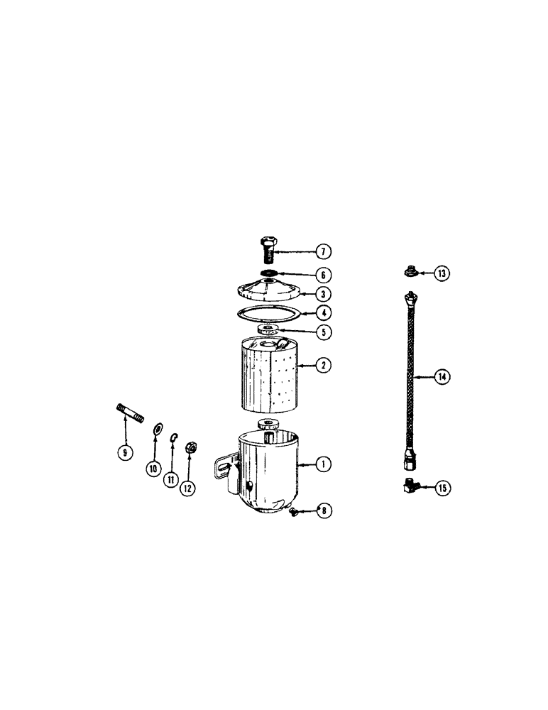 Схема запчастей Case 500 - (028) - ENGINE OIL FILTER - GAS, (USED UP TO S/N 5-3-56), (USED UP TO S/N 5-3-56) (01) - ENGINE