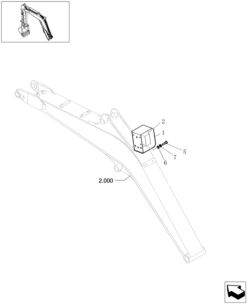 Схема запчастей Case CX31B - (1.220[04]) - ELECTRIC SYSTEM - WORKING LIGHT (BOOM) (55) - ELECTRICAL SYSTEMS