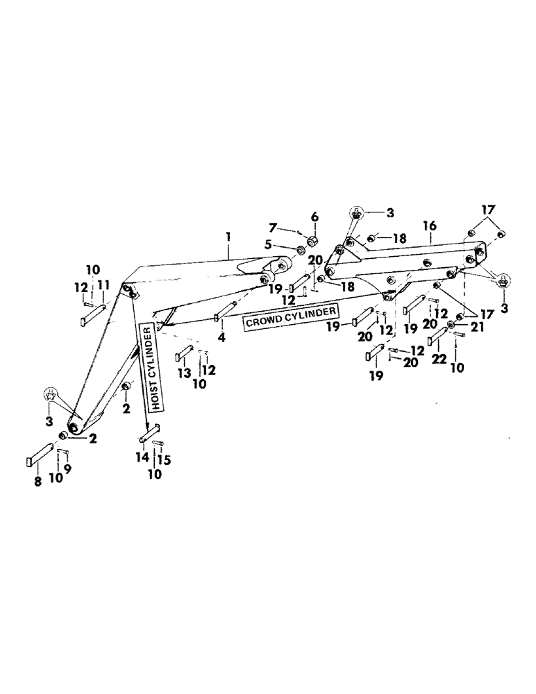 Схема запчастей Case 35YC - (053) - "Y" MAIN BOOM AND "Y" TOOL BOOM (09) - BOOMS