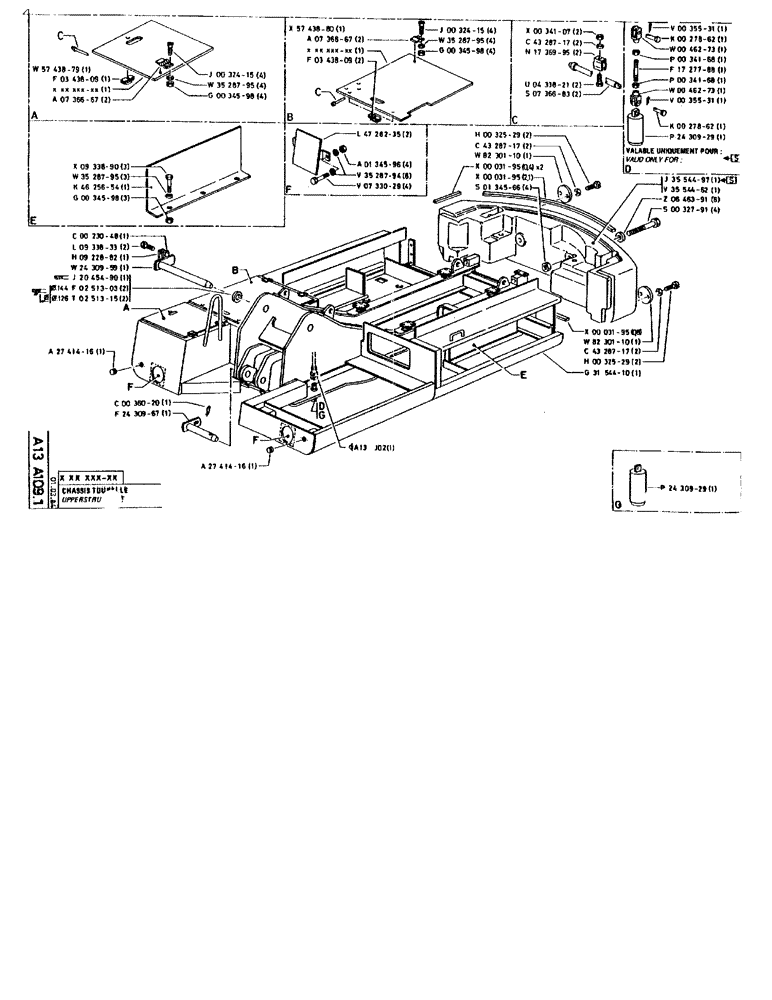 Схема запчастей Case 90BCL - (047) - UPPERSTRUCTURE (05) - UPPERSTRUCTURE CHASSIS