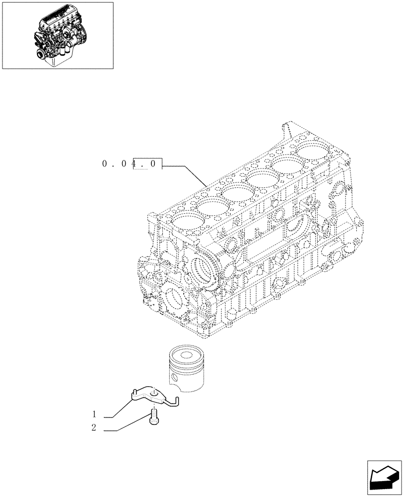 Схема запчастей Case F3BE0684A B002 - (0.04.14[01]) - CYLINDER BARREL LUBRICATION NOZZLE (500310661) 