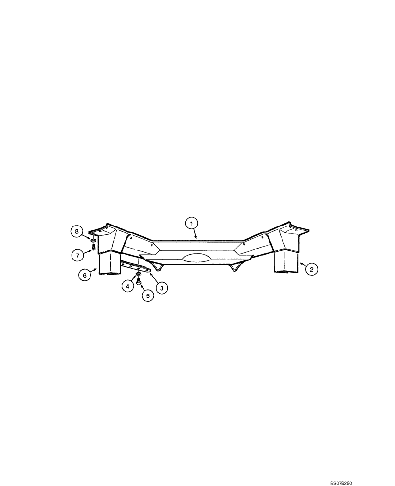 Схема запчастей Case 885 - (09.41[00]) - CAB - ROOF (OPEN CAB) (09) - CHASSIS