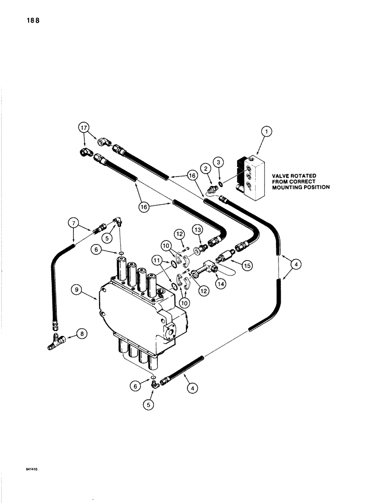 Схема запчастей Case 1280B - (188) - FAST HOIST LINES (08) - HYDRAULICS