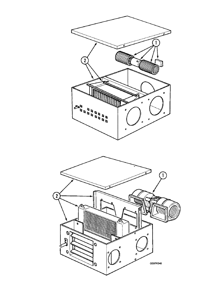 Схема запчастей Case 220B - (4-68) - HEATER, P.I.N. 74441 THROUGH 74597, P.I.N. 03201 AND AFTER (04) - ELECTRICAL SYSTEMS