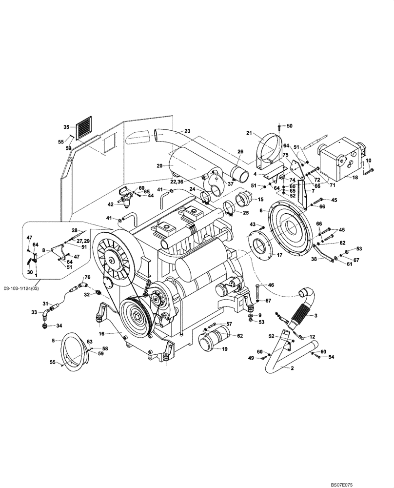 Схема запчастей Case DV201 - (02-103/12[03]) - ENGINE DEUTZ (GROUP 103/12) (02) - ENGINE